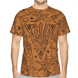 Men's T Shirts Polyester TShirts Nerevar's Past Morrowind Aged Pattern Print Homme Thin Shirt Trend Clothing
