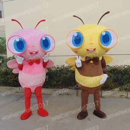 Halloween Lovely Bee Mascot Costume Simulation Cartoon Character Outfits Suit Adults Size Outfit Birthday Christmas Carnival Fancy Dress