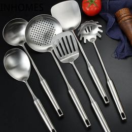 Cooking Utensils Stainless Steel Spatula Kitchen Slotted Turner Rice Shovel Ladle Cooking Tools Serving Utensil Set Drop utensilio cocina 231219