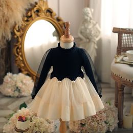 Girls New Autumn and Winter Sweater Dress Winter Plus Cashmere Children's Skirt Children's Dress Princess Skirt