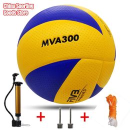 Camping Volleyball Model300 Super Hard Fibre Brand Competition Size 5 Optional Pump Needle Net Bag 231220