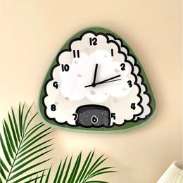 Wall Clocks Cartoon Rice Ball Creative Decoration Hanging Clock Home Restaurant Personality Silent