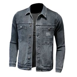 Men's Jackets Nice Denim Jacket Men Spring Autumn New Style Personality Jean Jacket Man Lapel Zipper Coat Brand clothing Plus size S-4XLL231026