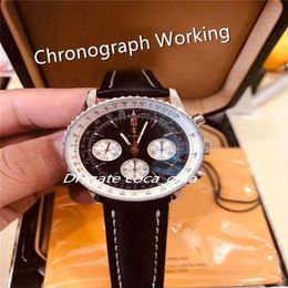 A brand-new B-LS super Quality Watches 43mm Chronograph Working Transparent CAL 7750 Movement Mechanical Automatic Men Watch Wris301T