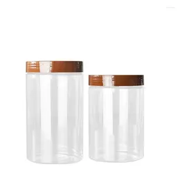Storage Bottles 10pcs 83Dia.Plastic Makeup Containers Empty Clear Wide Mouth Bottle PET Cosmetics Cream Pots With Lids 400ml 500ml 600ml