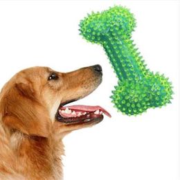 Dog Toy Pet Dog Chew Squeak Toy for Large Dog Interactive Bone Teeth Cleaning Rubber Elasticity Puppy262S