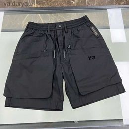 Summer Y 3 2023 Streetwear Korean Style Black Cargo Breathable Mens Fashion Versatile Shorts YQ231220