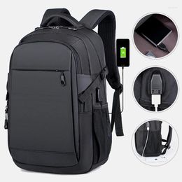 Backpack USB Headphone Jack Large Capacity Waterproof Travel Bag Boarding Carry-on Business 15.6 Inch Computer Storage Y83A