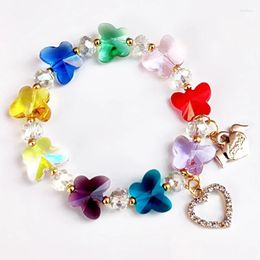 Charm Bracelets Fashion Colour Transparent Korean Style Bracelet For Women Couple Send Good Friend Gifts Beaded Handwork Accessories Jewellery