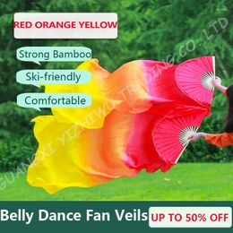 Stage Wear Silk Dance Veil Colourful Hand Dyed Gradient Colours Scarf Belly Accessories 3 Sizes