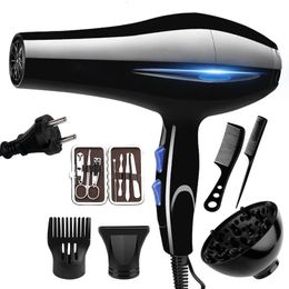 240V Hair Dryer Professional 2200W 5 Gear Strong Power Blow Hair Dryer Brush for Hairdressing Barber Salon Tools Hairdryer Fan 231220
