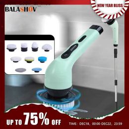 Cleaning Brushes Wireless Electric Cleaning Brush Bathroom Window Kitchen Automotive Multifunctional Household Rotating Cleaning Machine Q231220