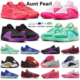 2024 Aunt Pearl Kd 16 Men Basketball Shoes 16s Sneaker Wanda Triple Red Black Gold White Vivid Purple Deep Royal NY Vs NY Peppermint Bred Mens Trainers Sports Sneakers