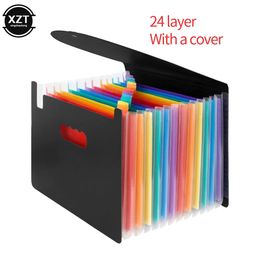 1224 Pockets Expanding File Folder A4 Organizer Portable Business Office Supplies Student Document Holder Large Capacity 231220