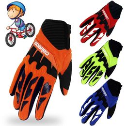 Gloves for 3-12 Years Old Children Warm Balance Push Kick Bike Skating Skate Bicycle Motorcycle Full Finger Kids Riding Cycling 231220