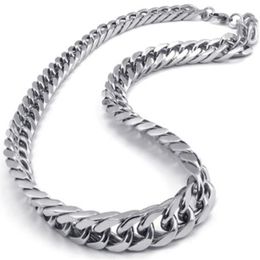 Asian & East Indian Style 316L Stainless steel Miami cuban curb Chain Link Necklace in Men Thanksgiving Day Jewellery For Husband 10199d