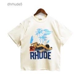 Rhude t shirt Men Designer t shirts rhude shirt wear summer round neck sweat absorbing short sleeves outdoor breathable cotton tees US SIZE S-XXL PRCY