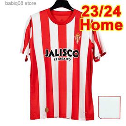 Fans Tops Tees 23 24 Sporting de Gijon Mens Soccer Jerseys IZQUIERDOZ QUEIPO CAMPU VARANE DIEGO S. J. OTERO DJUKA Home Away 3rd Football Shirts