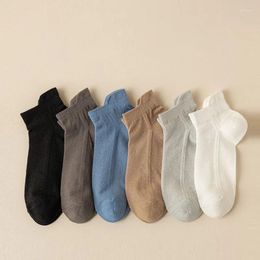 Men's Socks 5 Pairs Skarpetki Par Summer Sport Men Cotton Thin Breathable Large Mesh Boat Ankle