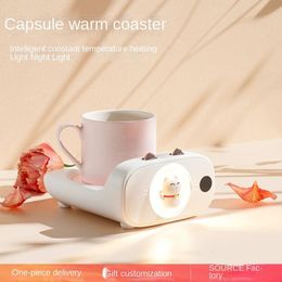 USB Cup Warmer Pad LED Display Electric Heater Mug Pad 3 Gear Temperature Home Office Heating Coaster For Coffee Milk Tea Water 231221