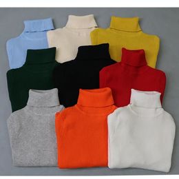 Autumn Baby Boys Girls Turtleneck Sweaters Sweater Kids Sweaters For Winter Sticked Bottoming Boys Sweaters Vetement Enfant 231220