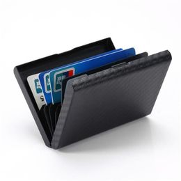 Wallets Bycobecy 2021 Carbon Fiber Wallet Metal Plastic Card Holders Travel Passport Holder Document Organizer RFID Men Women295o