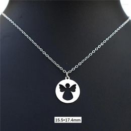 Pendant Necklaces 12 Pieces Beautiful Fairy Clavicle Necklace Stainless Steel Angel Choker Lady Girls Jewellery Wholesale