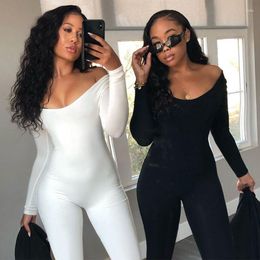 Women's Jumpsuits Fashion Long Sleeve Slim Fitting Jumpsuit Fit Bodysuit