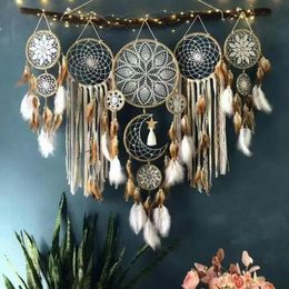 5pcs/set Dream Catchers Home Decor Boho Handmade Macrame Dream Catchers Wall Art Hangings Ornaments For Baby Room Nursery 231221