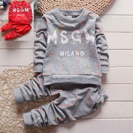 Toddler Baby Boys Clothes Tracksuits 1-4T Kids Sportswear Letter Designer Sweater Suit 2PCS/Set