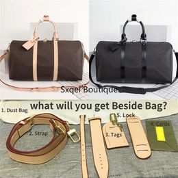 2022 Sell 55cm Classical Men Duffle Bag For Women Travel Bags Men's Hand Luggage Travel Bag Men PVC Leather Handbags Larg2504