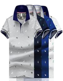 2019 Men Summer Deer Print Shirt Short Sleeve Slim Fit s Fashion Streetwear Tops Men Shirts Sports Casual Golf Shirts1179415