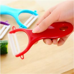 Stainless Steel Ceramics Fruit Potato Peeler Parer Cutting Vegetables Peeler Kitchen Tool Helper Grater for Carrots Nutcracker DH0056 ZZ