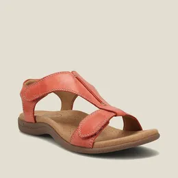 Sandals Summer For Women Wedge Orthopedic Shoes PU Leather Solid Color Casual Ladies Non -slip Fashion Beach Sandalias De Mujer