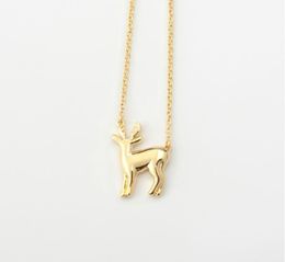 1 Sika deer elk antler pendant necklace Christmas reindeer fawn animal clavicle simple children039s Lucky woman mother me1471861