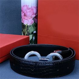 Black leather belt for women formal luxury belt gold silver plated big buckle genuine leather ceinture homme causal business solid color designer belts hg048