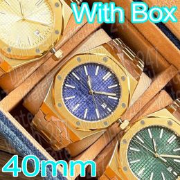 Luxury automatic watches men fashion designer watch 40mm date Rose Gold silver black face Mechanical watches 316 stainless steel menwatch relojes with box