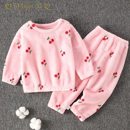 Kids Clothes Girl Set Child Pijamas Boy Plush Baby Sleepwear Pyjamas Pyjamas Children Winter 231220