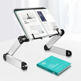 Foldable Reading Book Holder Bookcase Stand for Cookbook PC 360 Degree Adjustable Support Desk Organiser 231220