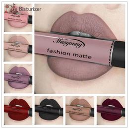 Lip Gloss Black Red Lipstick Tube Tint Velvet Matte Liquid Waterproof Glaze Lips Makeup Cosmetics