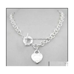 Pendant Necklaces Pendants Jewelry Design Womens Sier Tf Style Necklace Chain S925 Sterling Key Heart Love Egg Brand Charm Nec H09236C