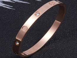 luxury bracelet women stainless steel gold bangle Can be opened couple simple Jewellery gifts for woman Accessories whole chain 7976022