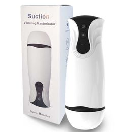 Masturbators Men s Fully Automatic Suction Electric Clip Deep Throat Masturbation Aeroplane Cup Vibration Interactive Pronunciation Adult Sexual Products 231221