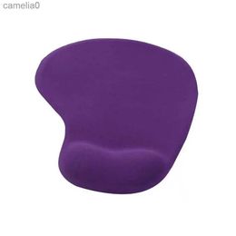 Mouse Pads Wrist Rests Soft Solid Color Thick Wrist Protective Fabric EVA PU Gaming Mouse Pad Colorful Mat Non Slip GiftL231221