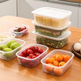 Storage Bottles Refrigerator Fresh Keeping Box Kitchen Fruit Vegetable Preservation With Lid Rectangular Microwave Food Containers