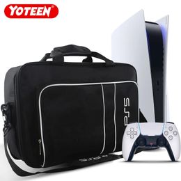 Bags Cases Covers Bags Carrying Case for PS5 Travel Storage Disc/Digital Edition and Controllers Protective Shoulder Game Cards Accesso