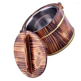 Dinnerware Sets Vacuum Container Cask Rice Practical Tofu Bucket Unique Wooden Bowl Multipurpose Durable Vegetable Barrel