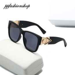 Fashion Outdoor Beach Sun Glasses Metal Big Frame Sunglasses For Men Women Uv400 Summer Eyewear With Box And Case Ppfashionshop193s