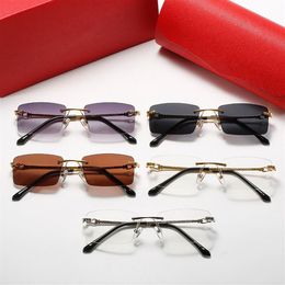 Cat eye sunglasses designer sun glasses square lens mental hemp rope legs business gold silver corda di canapa corde de chanvre or263c