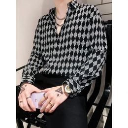 2023 Men's Casual Plaid Shirt Comfortable Special Design Long Sleeve Easycare Blouses High Quality Cotton Smart Tops A16 231221